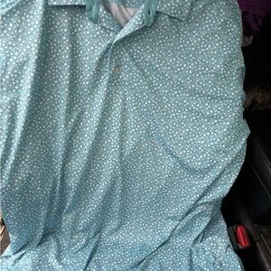 FootJoy Light Blue Patterned Polo Shirt